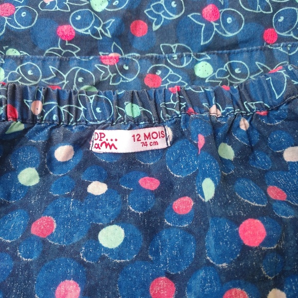 🐟 print toddler dress with matching bloomers - Picture 3 of 6